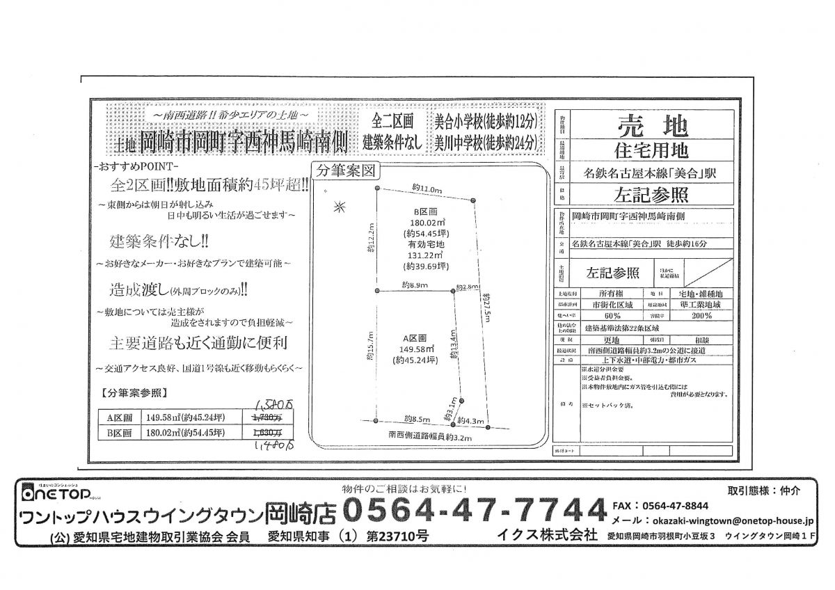 岡町　土地の情報