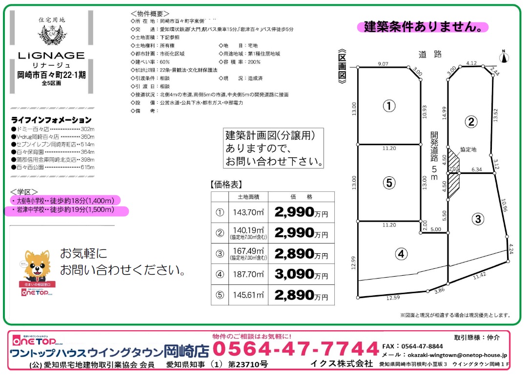 岡崎市百々町土地 岡崎市百々町土地